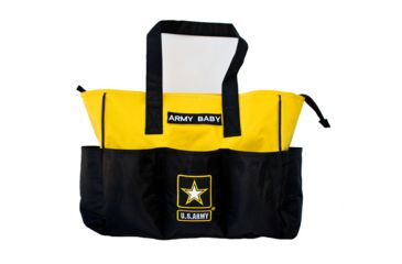 Image of Trooper Clothing Army Diaper Bag with Changing Pad, Black/Gold 2756