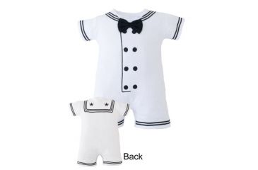 Image of Trooper Clothing White Cracker Jack Creeper, Black / White, 0/3 months 723-0-3M