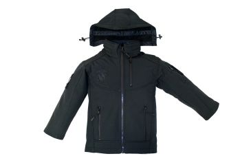 Image of Trooper Clothing Embroidered Marine Black OPS Softshell Jacket, Medium, Black, Medium (10-12) 4004-M