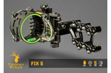 Image of Trophy Ridge Fix Series Sight / 5 Pin / Right Handed / .019, Black, AS905