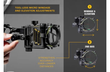 Image of Trophy Ridge Fix Series Sight / 5 Pin / Right Handed / .019, Black, AS905