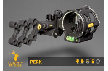 Image of Trophy Ridge Peak Sight, Black 5 pin .019 LH, AS315L