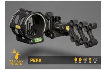 Image of Trophy Ridge Peak Sight, Black 5 pin .019 RH, AS315
