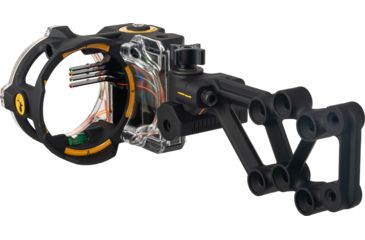 Image of Trophy Ridge React H4 4-Pin Bow Sight, Right Handed, .019 inch, Horizontal, Shadow Finish, Black, AATS0014R19