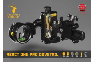 Image of Trophy Ridge React One Pro, Dovetail Black 1 Pin .010 RH, AS701DTR10