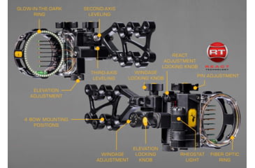 Image of Trophy Ridge React Pro 7, Black 7 pin .010 RH, AS827R10