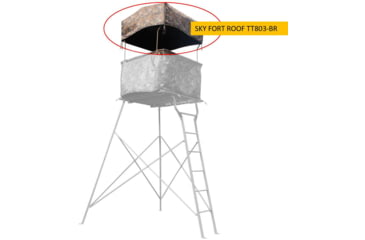 Image of Trophy Treestands Skyfort Roof Kit, Dead Leaf Camo, TT803-BR