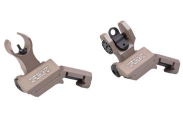 Image of Troy Offset Deployable Front and Rear Sight, Flat Dark Earth, SSIG-45S-HRFT-00