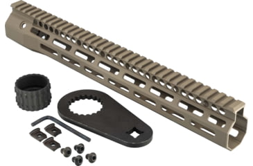 Image of Troy Battlerail, SOCC, .308, 13in, Special Ops M-LOK Compatible , High Profile, Flat Dark Earth, SRAI-SR3-13FT-00