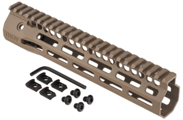 Image of USED Troy Battlerail, SOCC92, 9.25in, Special Ops M-LOK Compatible , Low Profile, Flat Dark Earth, SRAI-SR1-90FT-00, EDEMO1, Condition Parts Only/Salvage, Defective