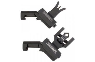 Image of Troy Top Mounted Deployable Front and Rear Sight, Black, SSIG-45S-MDBT-00