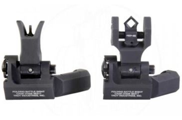 Image of Troy Top Mounted Deployable Front and Rear Sight, Black, SSIG-45S-MDBT-00