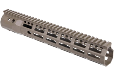 Image of Troy Industries SOCC Gen 2 Free Float M-LOK Handguard AR-15 Aluminum Battle Rail, FDE, 12.5in, SRAI-SR1-12FT-G2