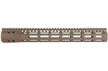 Image of Troy Industries SOCC Gen 2 Free Float M-LOK Handguard AR-15 Aluminum Battle Rail, FDE, 15.125in, SRAI-SR1-15FT-G2