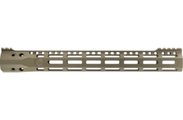 Image of Troy Industries X Series Free Float M-LOK Handguard AR-15 Aluminum Battle Rail, FDE, 15.125in, SRAI-SR1-15FT-X2