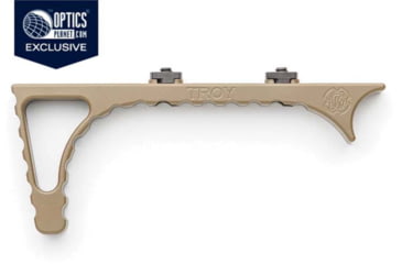 Image of Troy OpticsPlanet Exclusive Angled MLOK Foregrip, AR-15, Aluminum, FDE, SGRI-ANG-A0FT-00