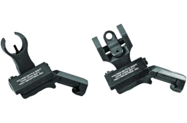 Image of Troy Tritium 45deg Flip Up Offset Sight Set, HK Front &amp; Round Rear, Black, One Size, SSIG-45S-HRBT-TR