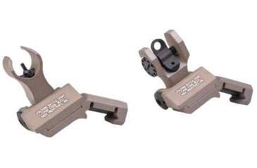 Image of Troy Tritium 45deg Flip Up Offset Sight Set, HK Front &amp; Round Rear, FDE, One Size, SSIG-45S-HRFT-TR