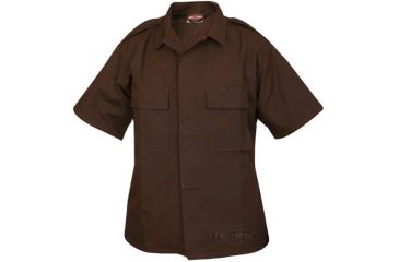 Image of Tru Spec 1004008 Short Sleeve Brown Tactical Shirt Pc Rs