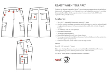 Image of Tru-Spec 24-7 9in Shorts - Mens, Size 32, Coyote 4269004