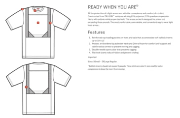 Image of Tru-Spec 24-7 Series Concealed Armor Shirt - Mens, Black, Extra Small, 1418002