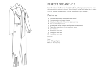 Image of Tru-Spec 27-p Flight Suit, Tru 27-P Khaki, XL-Regular 2662006