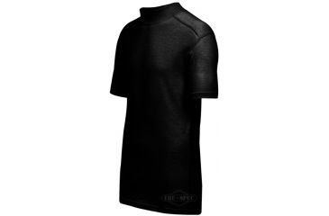 Image of Tru-Spec Mock T Shirt Black BASELAYER Short Sleeve, Extra Large Reg. 2731006