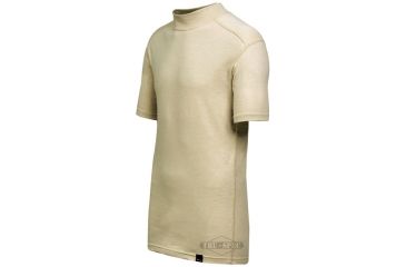 Image of Tru-Spec Mock T Shirt SAND BASELAYER Short Sleeve,Small Reg. 2730003