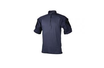 Image of Tru-Spec Tru Short Sleeve 1/4 Zip Combat Shirt - Men's, 3XL, Regular, Navy, 2510008
