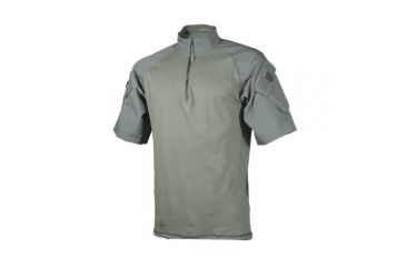 Image of Tru-Spec Tru Short Sleeve 1/4 Zip Combat Shirt - Men's, Medium, Regular, Olive Drab, 2509004
