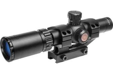 Image of TruGlo Tru-Brite 1-6x24mm Rifle Scope, 30mm Tube, Illuminated Power Ring, Duplex Mil-Dot Reticle with Mount, Matte, TG-TG8516TL