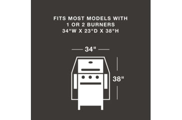 Image of True Guard 34in 2 Burner 600 Denier Rip Stop Grill Cover, 100538797