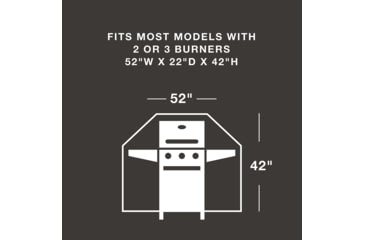 Image of True Guard 52in 2 or 3 Burner 600 Denier Rip Stop Grill Cover, 100538850