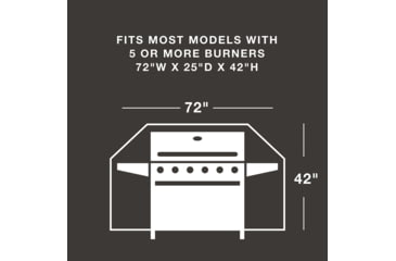 Image of True Guard 72in 5 or More Burner 600 Denier Rip Stop Grill Cover, 100538799