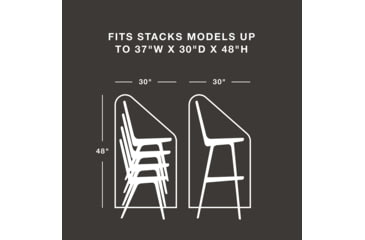 Image of True Guard Stackable Patio Chairs 600 Denier Rip Stop Cover, 100538853