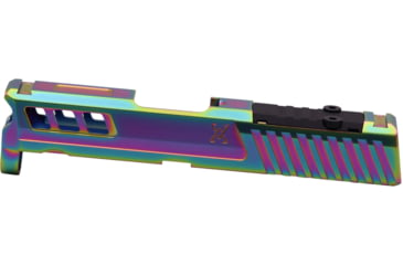 Image of True Precision Axiom Springfield Hellcat 9mm Pistol Slide, RMS Cut &amp; Cover Plate, Spectrum, TP-SHCS-S-RMS