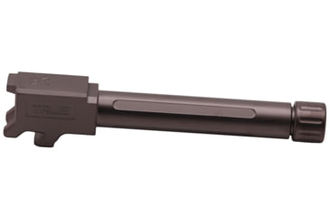 Image of True Precision Match Grade Drop-In Threaded Barrel, CZ P10C, 9mm, 1-10 Twist, 1/2x28, 416R Stainless Steel, Black DLC, Sub-Compact, TP-P10CB-XTBC