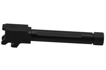 Image of True Precision Match Grade Drop-In Threaded Barrel, CZ P10C, 9mm, 1-10 Twist, 1/2x28, 416R Stainless Steel, Black Nitride, Sub-Compact, TP-P10CB-XTBL