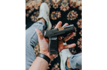 Image of True Precision Sig P365 9mm Pistol Slide w/RMS Cut/Cover Plate, Gold TiN, TP-P365S-G-RMS