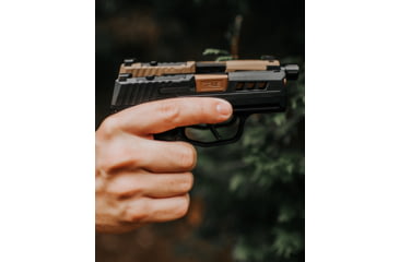 Image of True Precision Sig P365 9mm Pistol Slide w/RMS Cut/Cover Plate, Gold TiN, TP-P365S-G-RMS