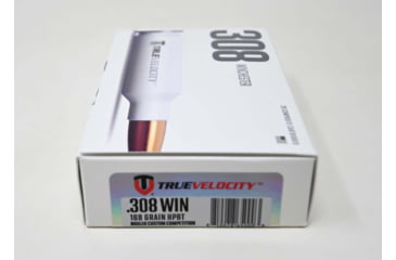 Image of True Velocity Nosler Custom Competition, .308 Winchester, 168 Grain, Hollow Point Boat Tail Polymer, Centerfire Rifle Ammo, 20 Rounds, TV308CC