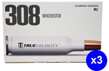 Image of True Velocity Nosler Custom Competition, .308 Winchester, 168 Grain, Hollow Point Boat Tail Polymer, Centerfire Rifle Ammo