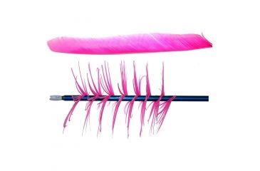Image of Trueflight Spiral Wrap Flu-Flu, Feathers Pink RW 100 pk. 17002