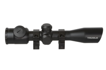 Image of TruGlo 4x32 Rangefinding/Trajectory Compensating Crossbow Scope w/ Rings, Black TG8504B3