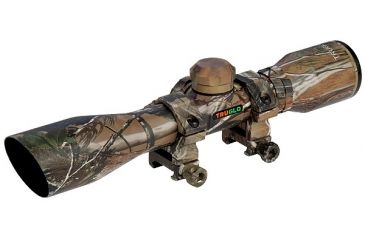 Image of TruGlo 4x32 Rangefinding/Trajectory Compensating Crossbow Scope w/ Rings, Camo TG8504C3