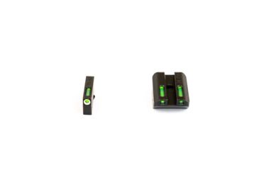 Image of TruGlo Brite-Site TFX Sights For Glock 17/17L/19/22/23/24/26/27/33/34/35/38/39, Green Rear/Green With Focus Lock Front, Suppressor Height, TG-TG13GL4A