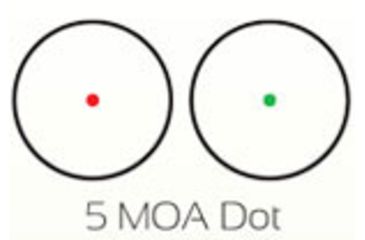 Image of TruGlo Dual-Color Open Red Dot Sight, 5 MOA Reticle, Black, TG-TG8370B