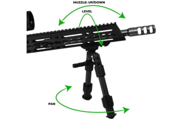 Image of TruGlo Tac Pod Carbon Pro Bipod, M-LOK, Key-Mod, 9-13 Height, Black, TG-TG8905L