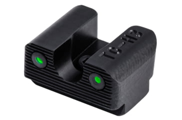 Image of TruGlo Tritium Pro Green Sight Set for Glock 42/43, White Focus Ring, Steel, Black, TG-TG231G1AW