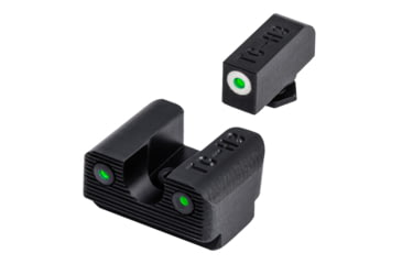 Image of TruGlo Tritium Pro Green Sight Set for Glock 42/43, White Focus Ring, Steel, Black, TG-TG231G1AW